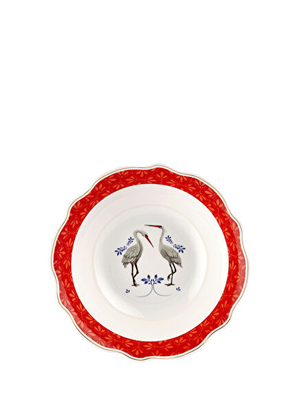 Allure Porcelain Bowl With Stork Pattern