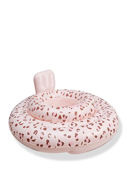 Old Pink Leopard 0-1 Years Old Baby Swimming Ring with Back Support