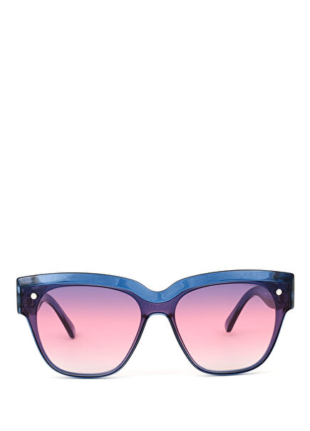 Vamp Acetate Navy Blue Women's Sunglasses