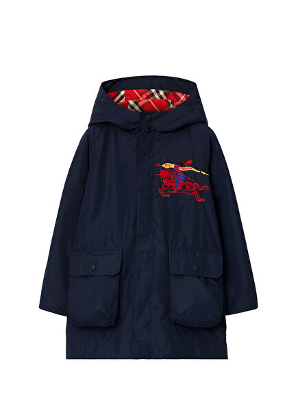 Watercolour Ekd Nylon Lacivert Kapüşonlu Unisex Çocuk Parka