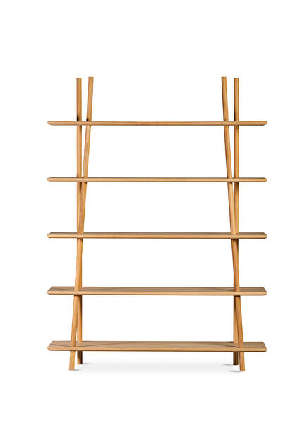 Kavel Natural Solid Wood Oak Bookshelf Sideboard