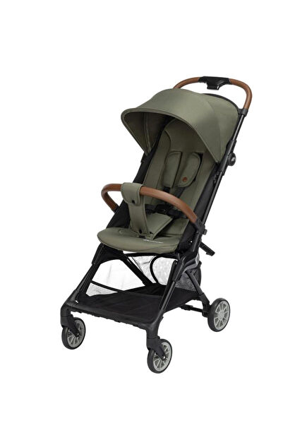 Zephir Ultra Compact Automatic Folding Mineral Green Cabin Size Stroller