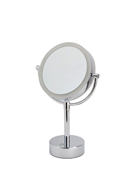 Krom Masa Üstü 5X Büyüteçli Makyaj Aynası 390x150x125 mm