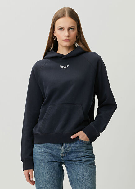 Georgy Navy Embellished Hoodie