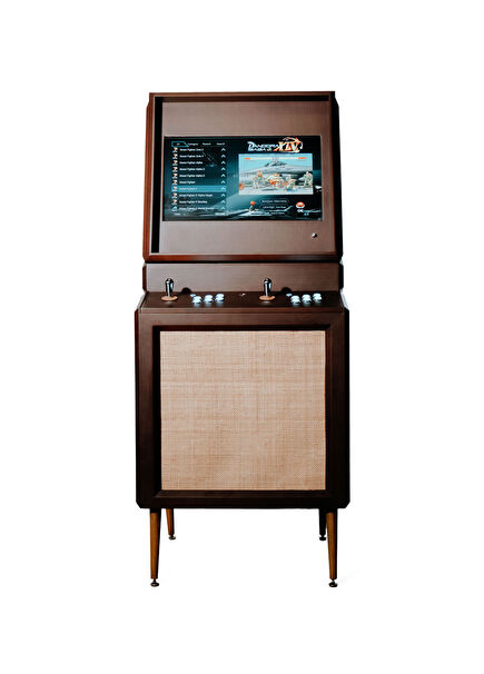 Retrograde Oak Console