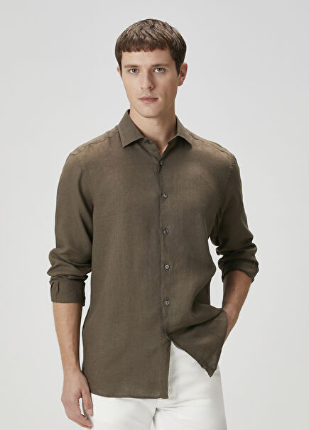 Brown Linen Shirt