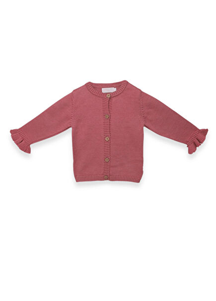 Lily Dried Rose Organic Cotton Baby Girl Knitwear Cardigan