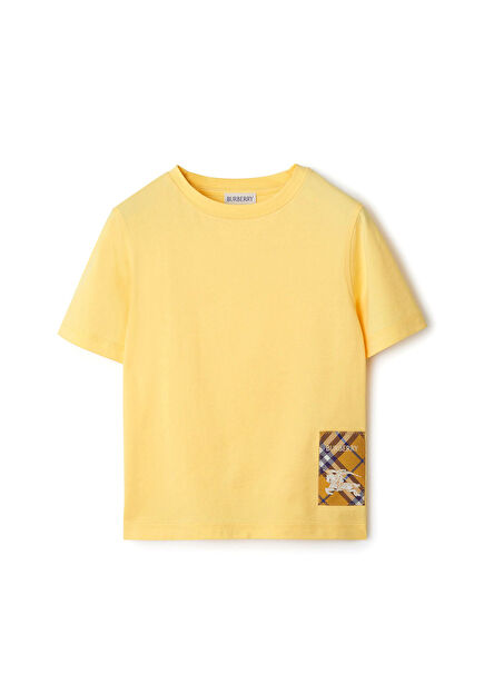 Cedar Label Sarı Pamuklu Kısa Kollu Unisex Çocuk T-Shirt