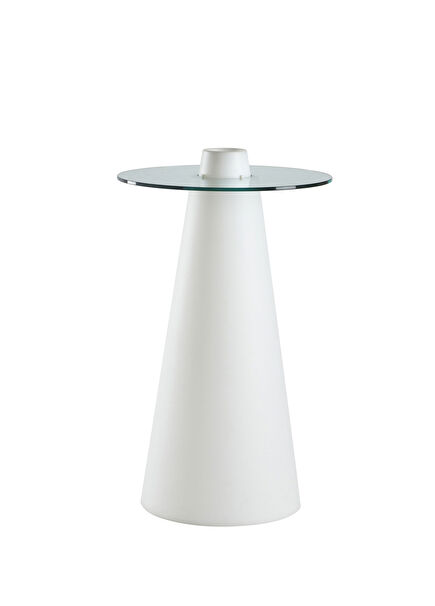 Peak Lighted White Bistro Table