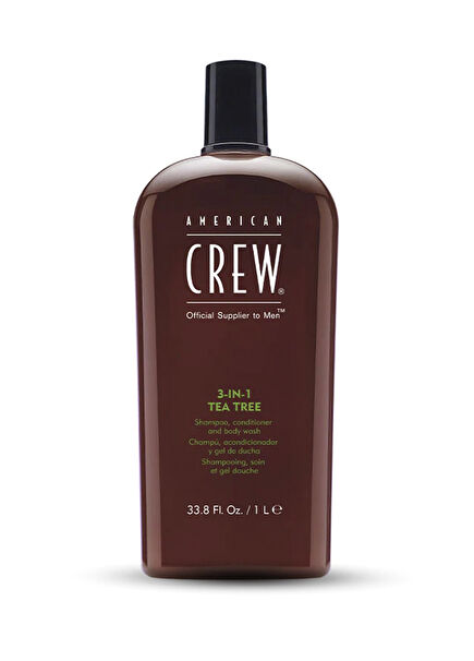 3İn1 Tea Tree Erkekler İçin Şampuan + Saç Kremi + Duş Jeli 1000 ml