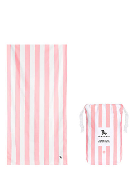 Cabana Malibu Pink Large Size Women's Beach Towel