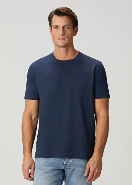 Koyu Mavi Basic T-shirt