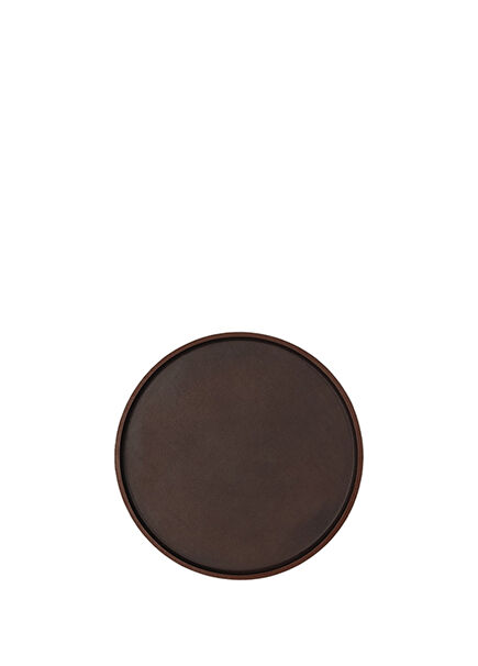 Plato (Round no.04) Brown Leather Organizer Tray