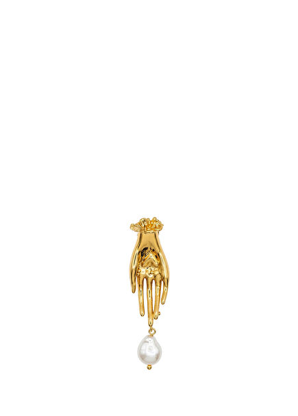 Venus Gift Pearl 22K Gold Plated Women's Brooch