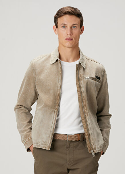 Rothwell Beige Organic Cotton Denim Coat
