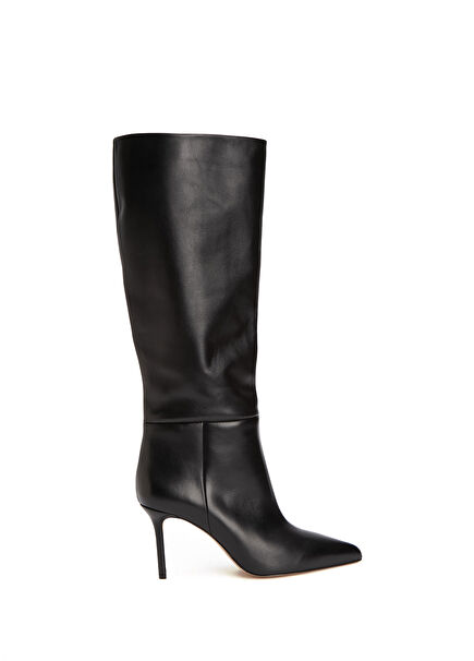 Black Heeled Leather Boots