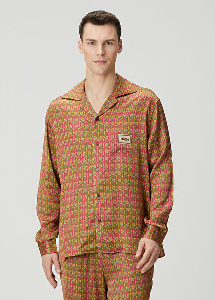 Kırmızı Etnik Desenli Gömlek