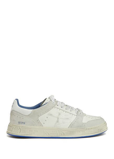 Quinn White Men's Leather Sneakers