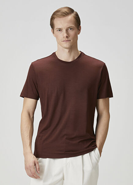 Bordo Yün T-shirt