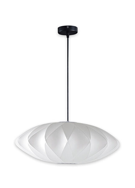 Star Soft Touch White Polymer Metal Cross Ellipse Pendant Chandelier