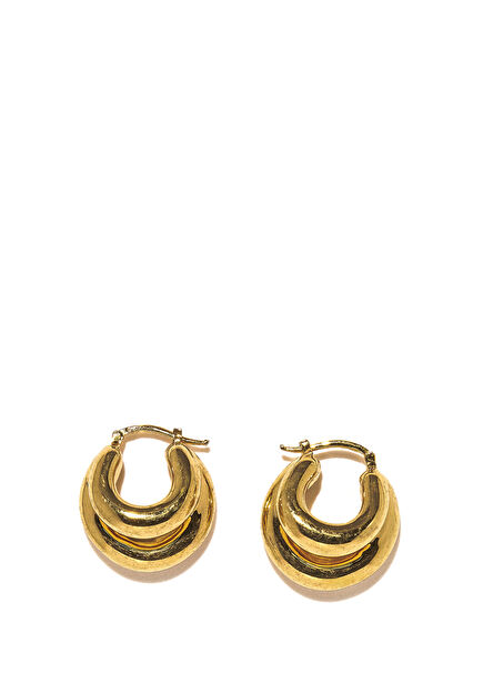 Gold Kadın Altın Kaplama Küpe