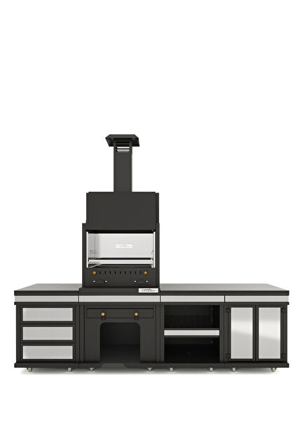 Simurg Long Black Chrome Barbecue