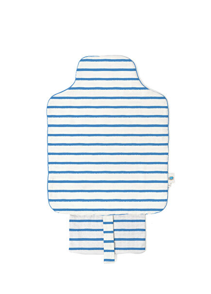 %100 Pamuk Coco Brush Mavi Çantalı Pratik Katlanabilir Alt Değiştirme Matı