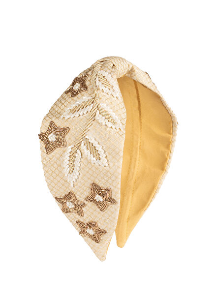 Allure Beige Beaded Women's Tiara