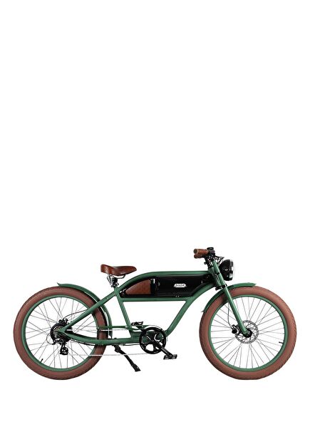 Vintage Greaser Yeşil Siyah 500 Watt Bisiklet