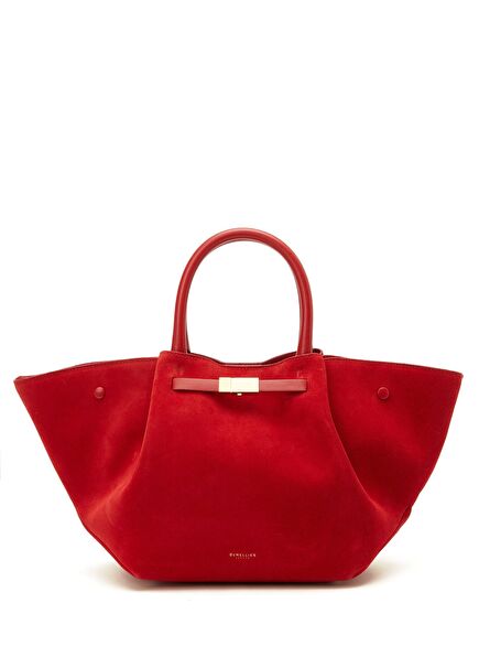 Midi New York Red Women's Suede Bag
