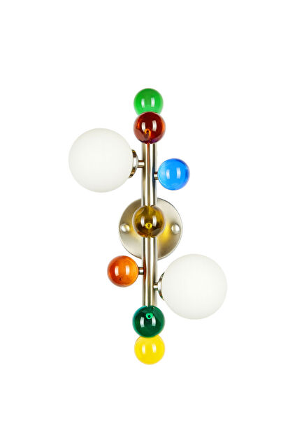 Bubble Lamp Soft Brushed Matte Chrome Opaque Sconce