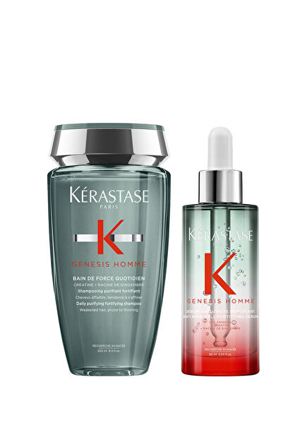 Genesis Homme Erkekler İçin Dökülme Karşıtı Şampuan 250 ml + Serum 90 ml 2'li Set