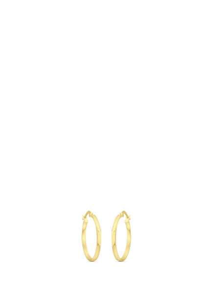 Circle 14 Karat Gold Women's Gold Hoop Earrings
