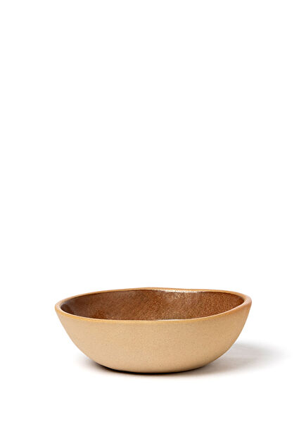 Mocha Brown Stoneware Gondola Small Size Bowl 14 cm