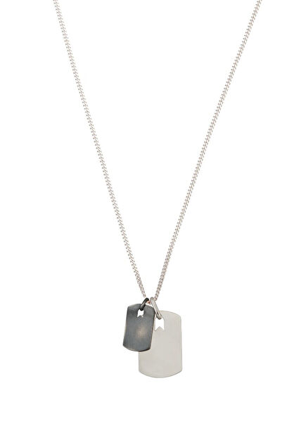 Oxide and Silver Plate Necklace