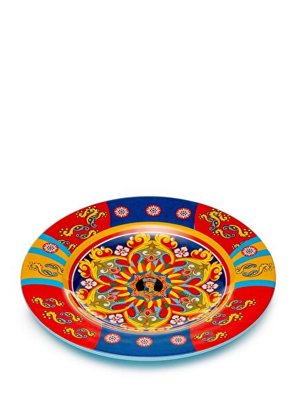 Mediterraneo Color-blocked Melamine Plate