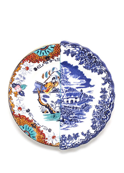 Hybrid Valdrada Desenli Porselen Pasta Tabağı