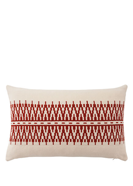 Scandinavian Striped Red Decorative Pillow