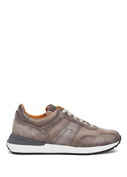 Brown Men's Leather Sneakers