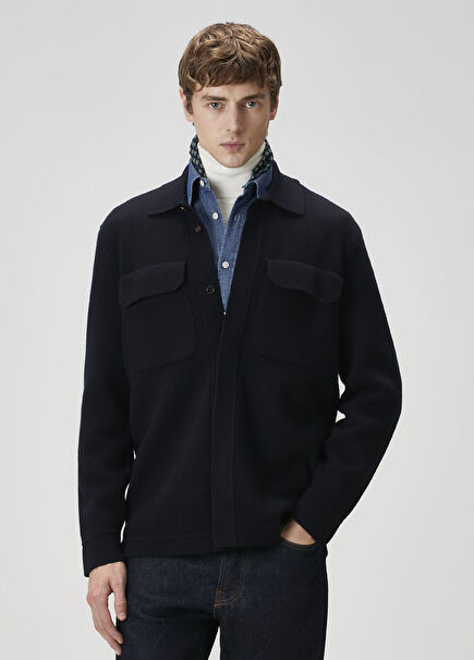 Lacivert Triko Hırka