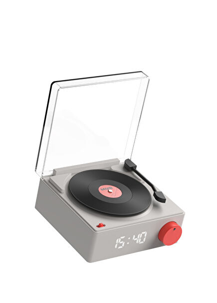 Retro Turntable Bluetooth Speaker & Alarm Clock