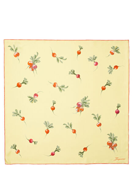 Radis Sarı Erkek İpek Fular