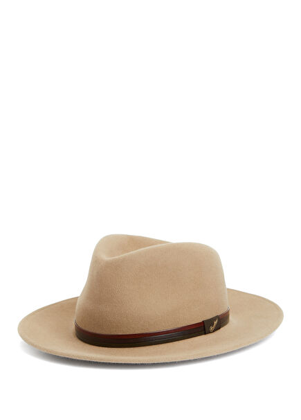 Country Light Brown Men's Wool Hat