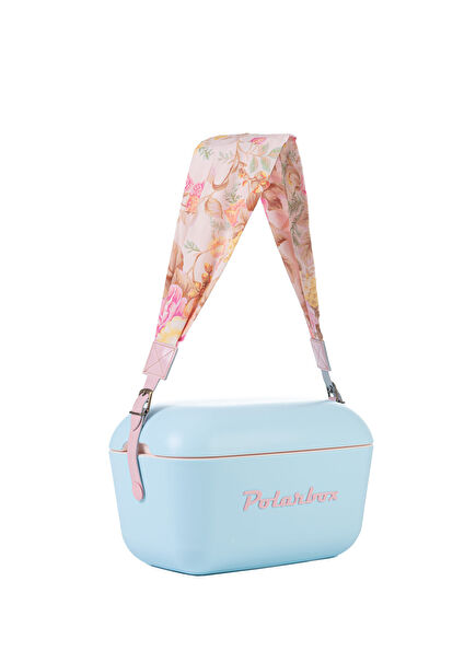 Prinkstyle Flower Pink Kayışlı Mavi Pembe Soğuk ve Sıcak Tutucu Thermo Çanta 12 lt