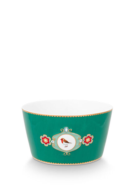 Love Birds Yeşil Porselen Kase