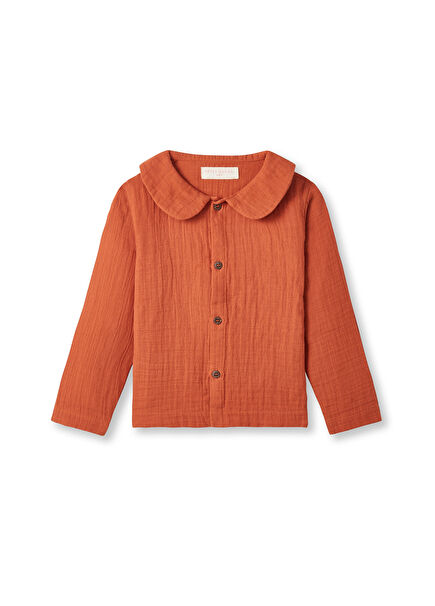 Muslin Baby Collar Tile Color Kids Shirt