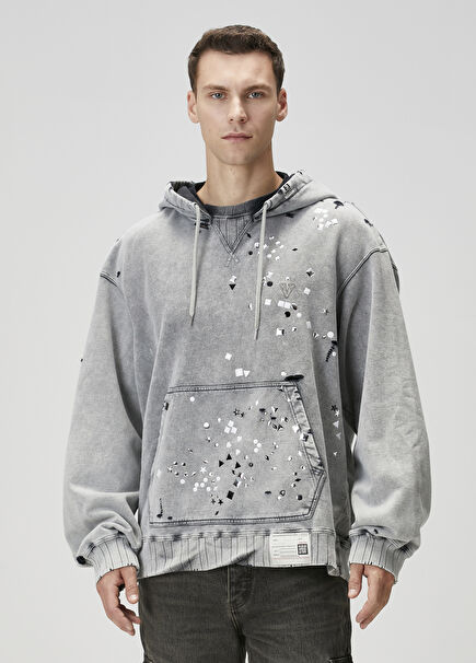 Grey Hooded Sweatshirt