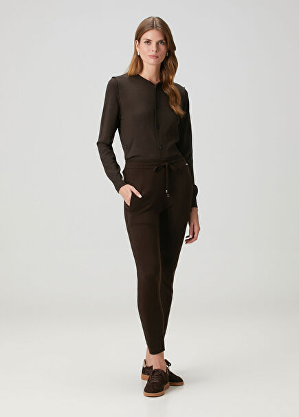 Kahverengi Kaşmir Eşofman Altı