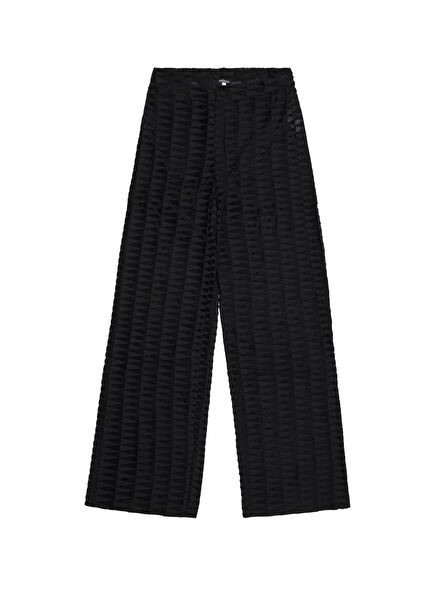 Black Embossed Tulle Women's Trousers