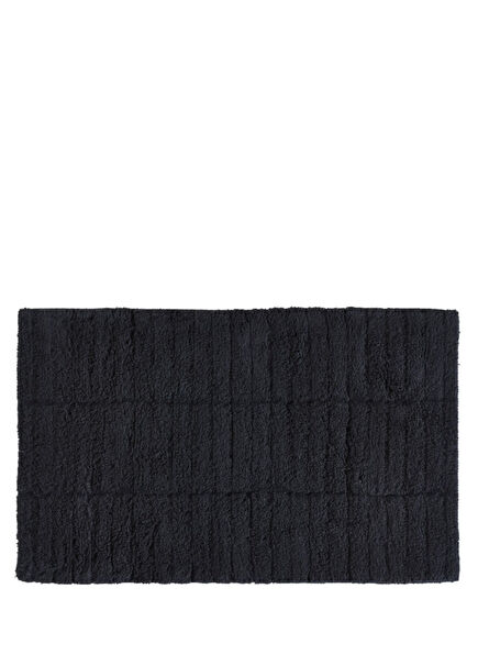 Siyah %100 Pamuk Fayans Banyo Paspası 50 x 80 cm